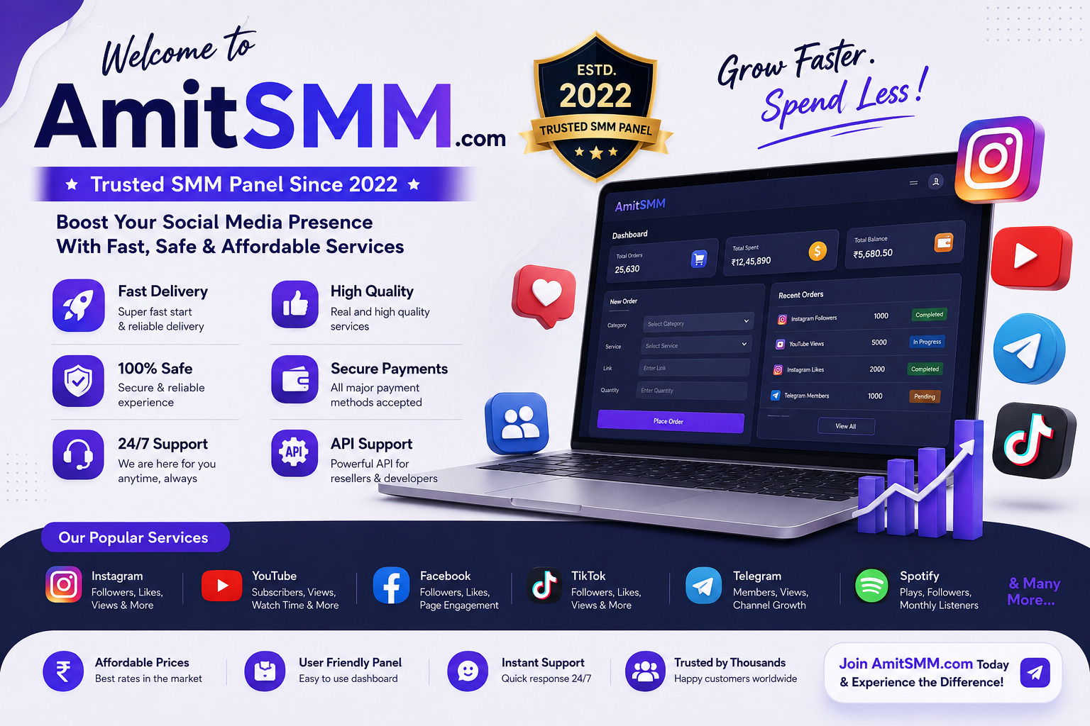 AmitSMM – India's Trusted SMM Panel Since 2022 | Fast, Affordable & Reliable Social Media Marketing